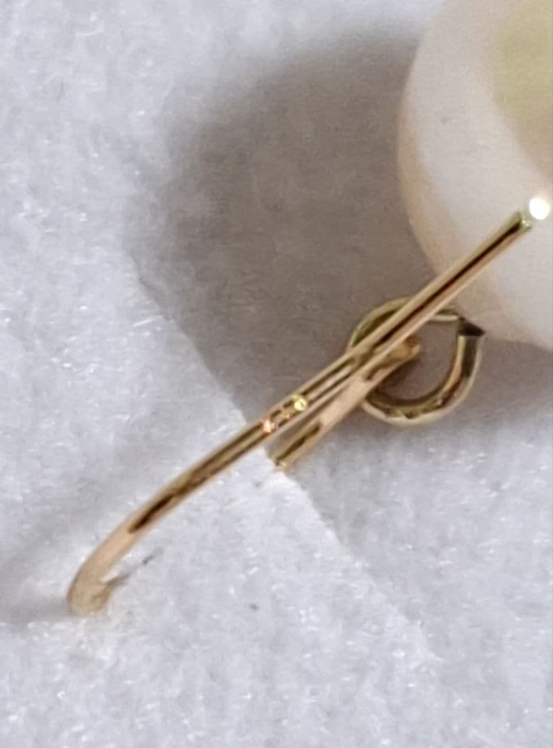 k18 あこや真珠 フックピアス