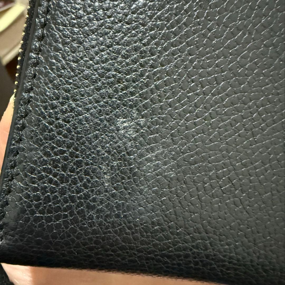 サンローラン　折り財布　コンパクトジップアラウンドウォレット　ブラック　レザー