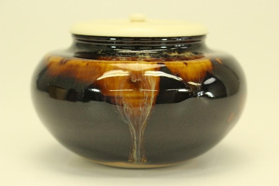 茶道具 大海 茶入 桶谷定一作 共箱(A780)