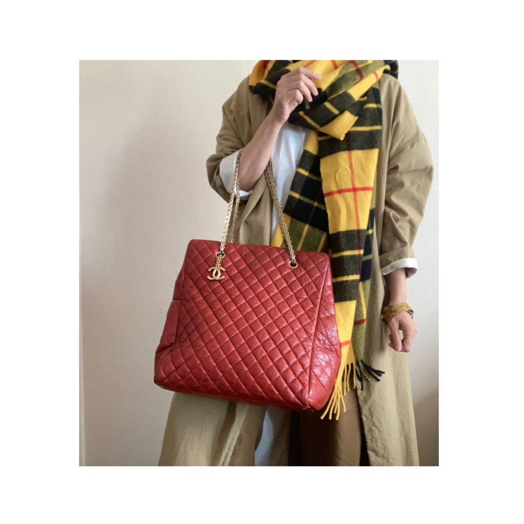 ちの様♡CHANEL マトラッセ　チェーントートバッグ　チェーンバッグ　レザー