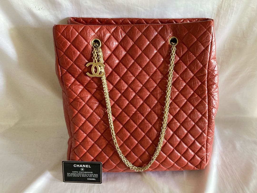 ちの様♡CHANEL マトラッセ　チェーントートバッグ　チェーンバッグ　レザー