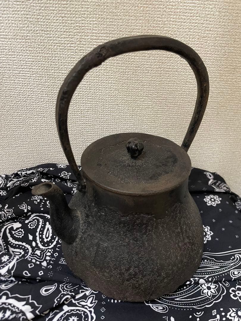昭和アンティーク黒い鋳鉄製鉄瓶