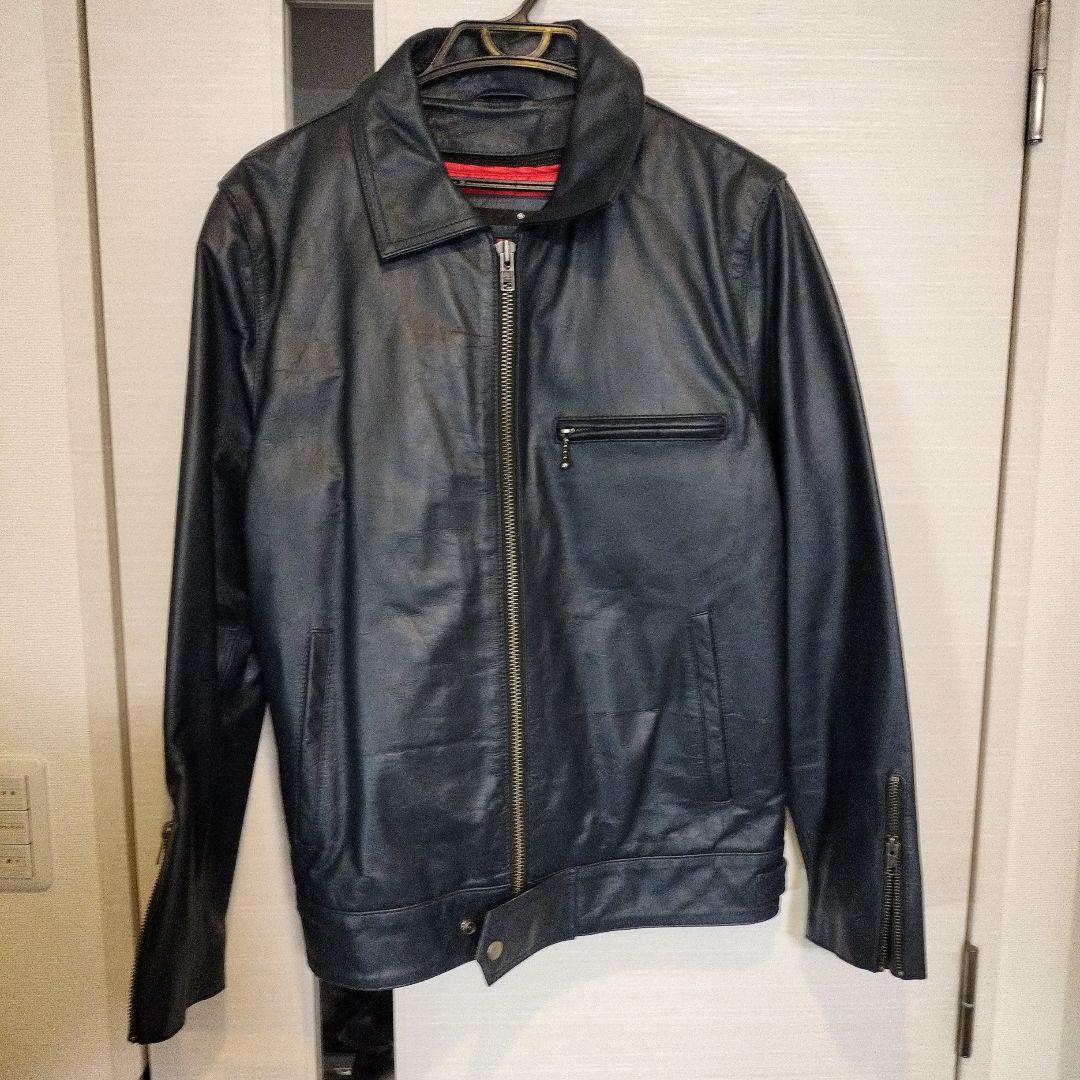 リューグーレザーズ 本革 UK襟付きシングルライダース メンズ【中古】