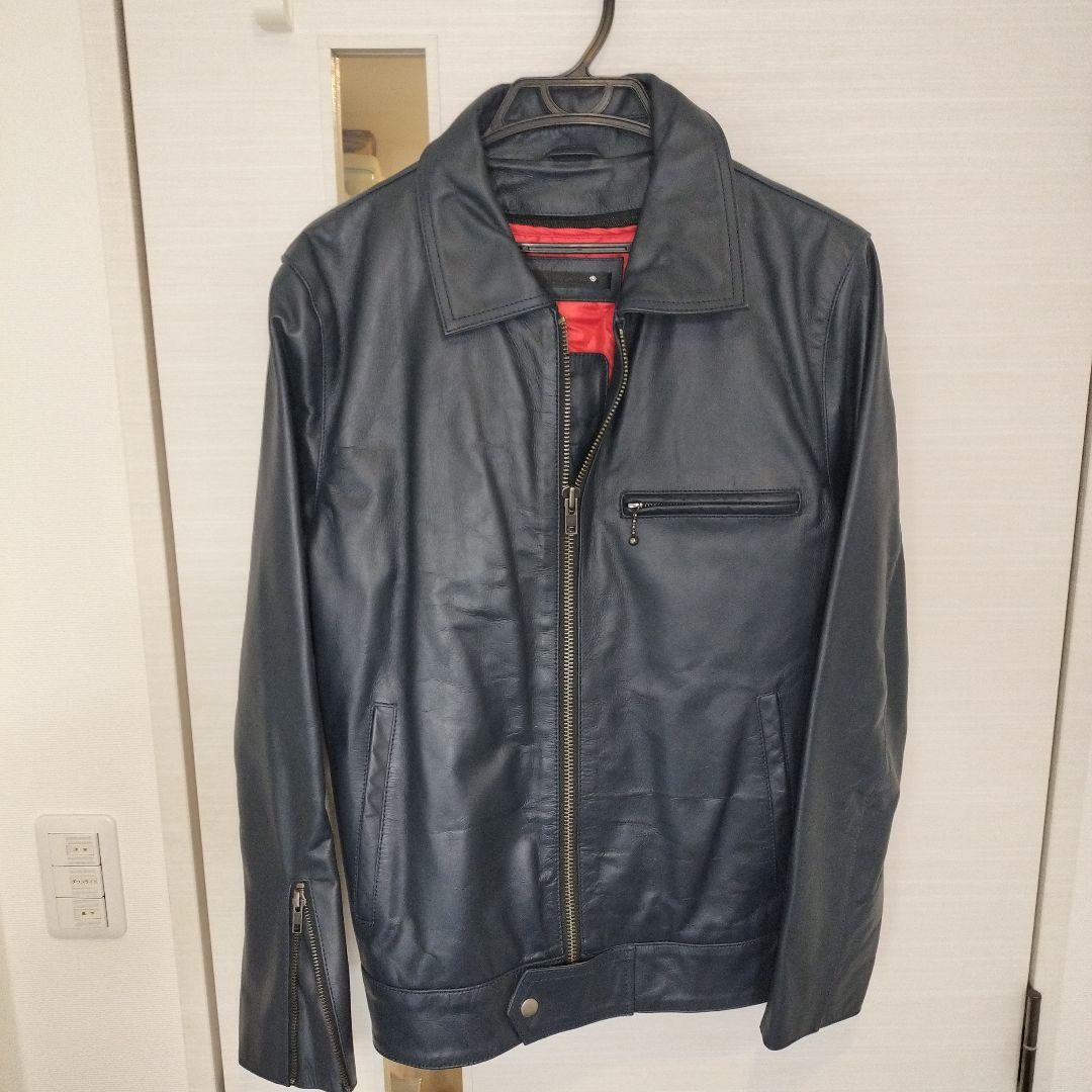 リューグーレザーズ 本革 UK襟付きシングルライダース メンズ【中古】