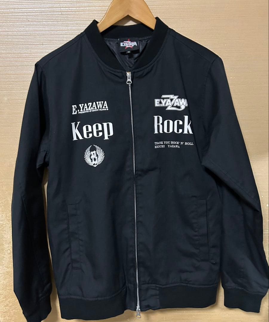 矢沢永吉 ジップアップジャケット LOGOS KEEP ROCK Mサイズ 美品