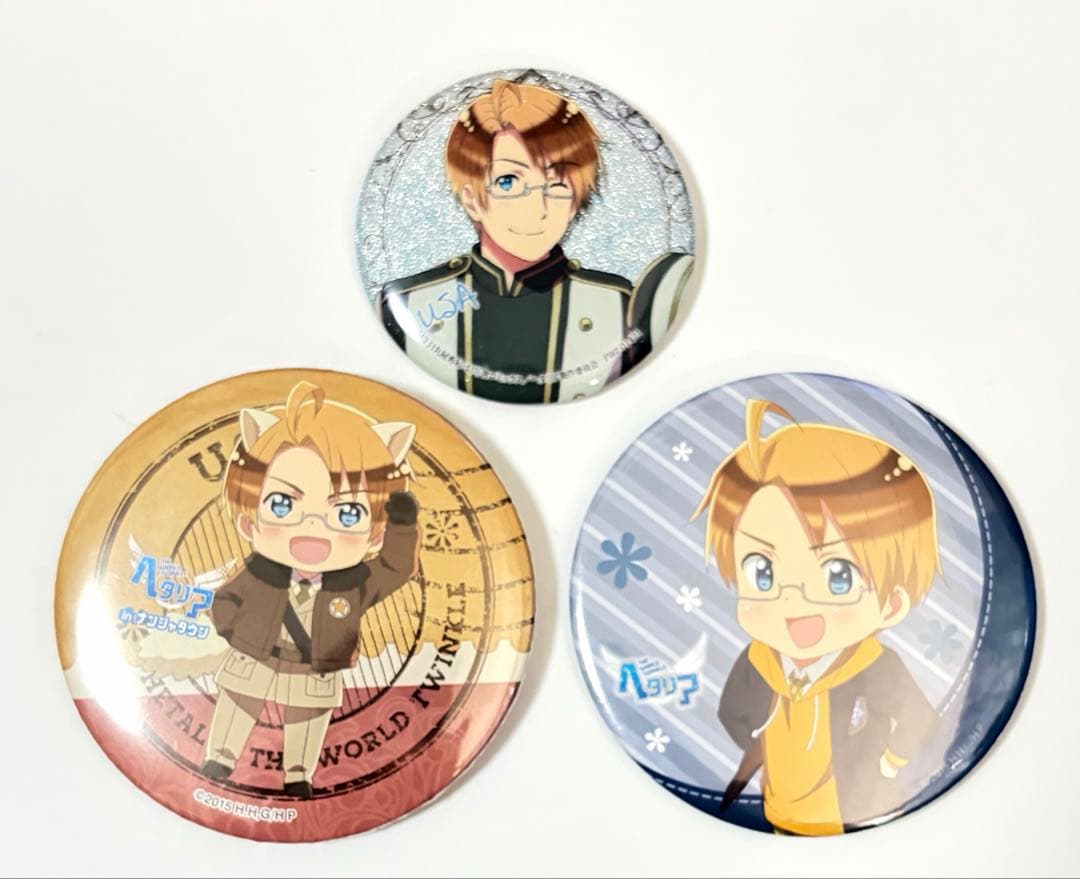 ヘタリア アメリカ キラキラ 缶バッジ ナンジャタウン 缶バッジ