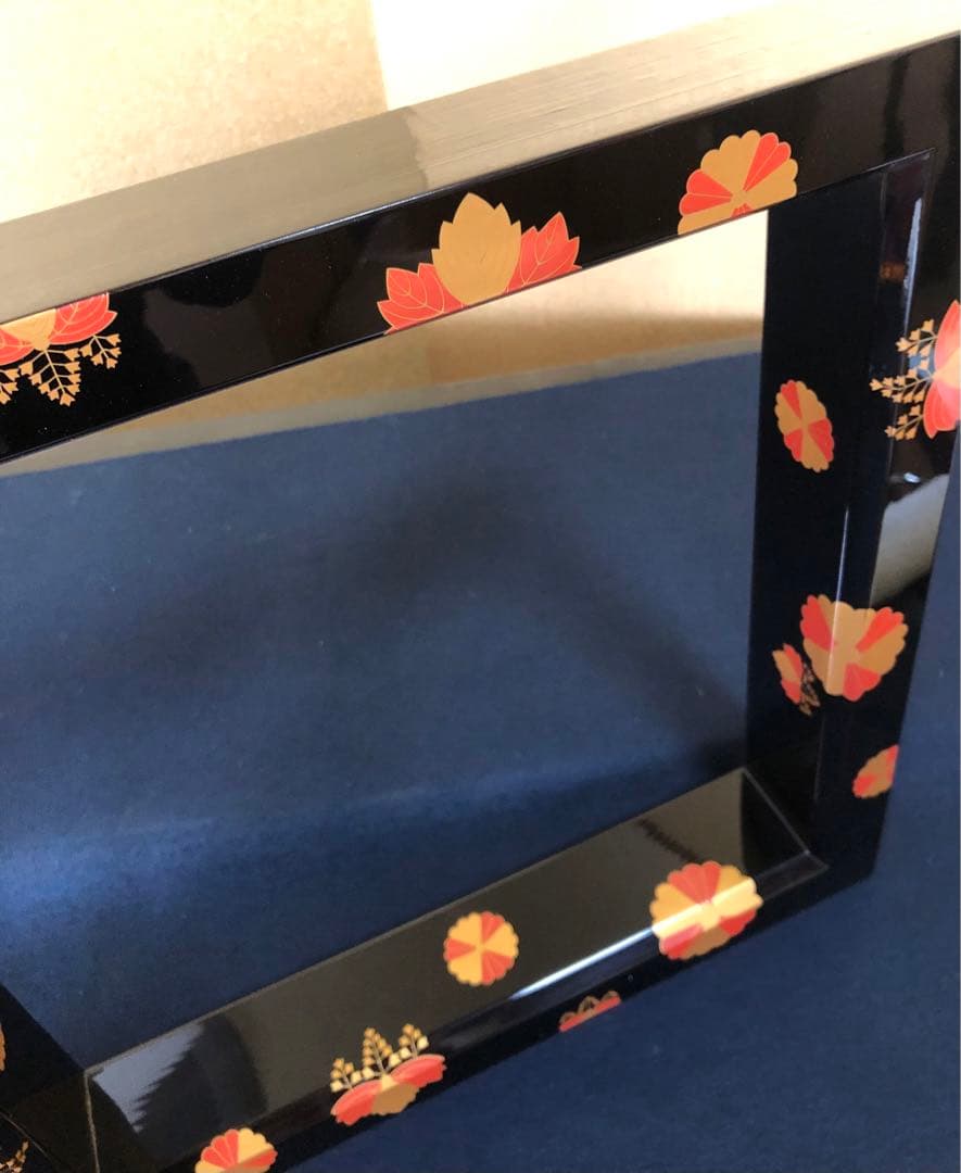 《レ》輪島塗 高台寺蒔絵 炉縁 蒔絵師 松村建 塗師 量平 共箱251111う6