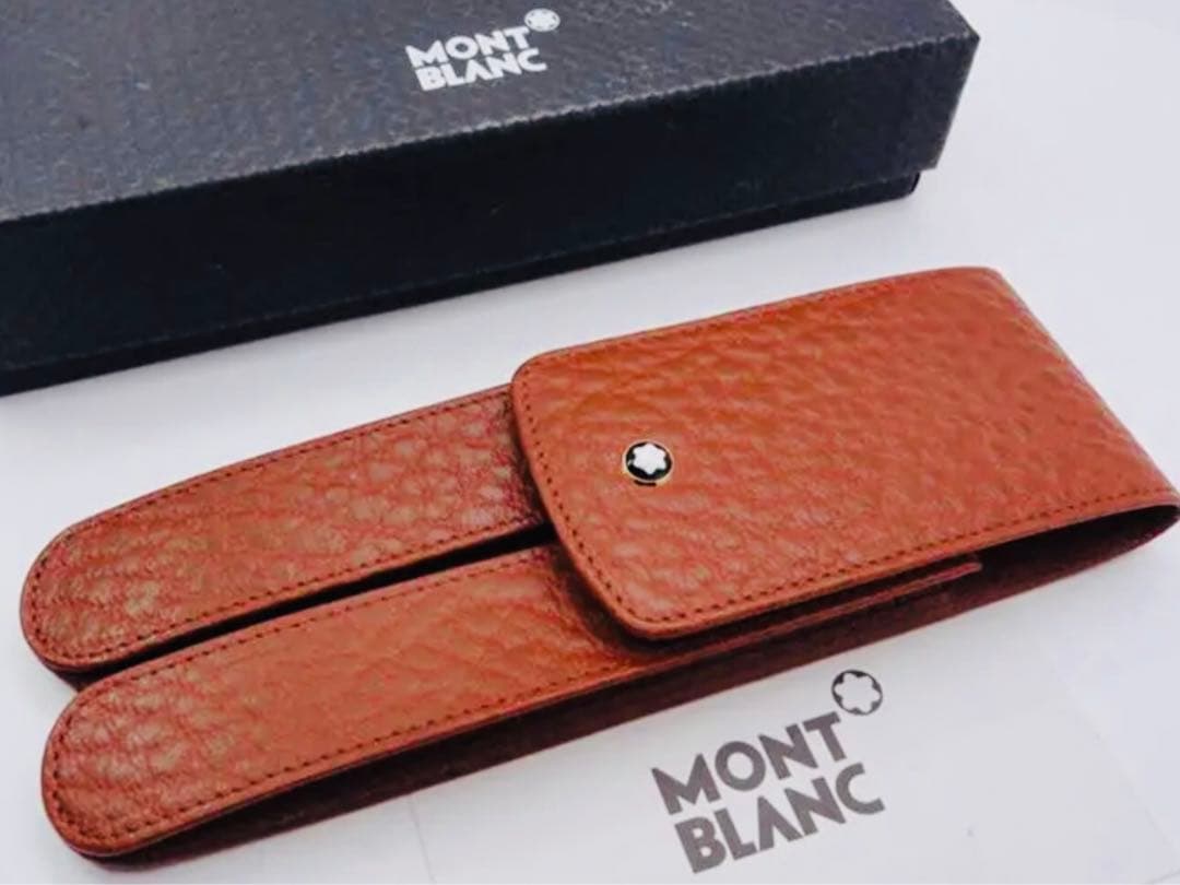 ⭐️金運を呼ぶリッチブラウン⭐️モンブラン社製本革製ペンポーチGLOVE⭐️未使用！⭐️