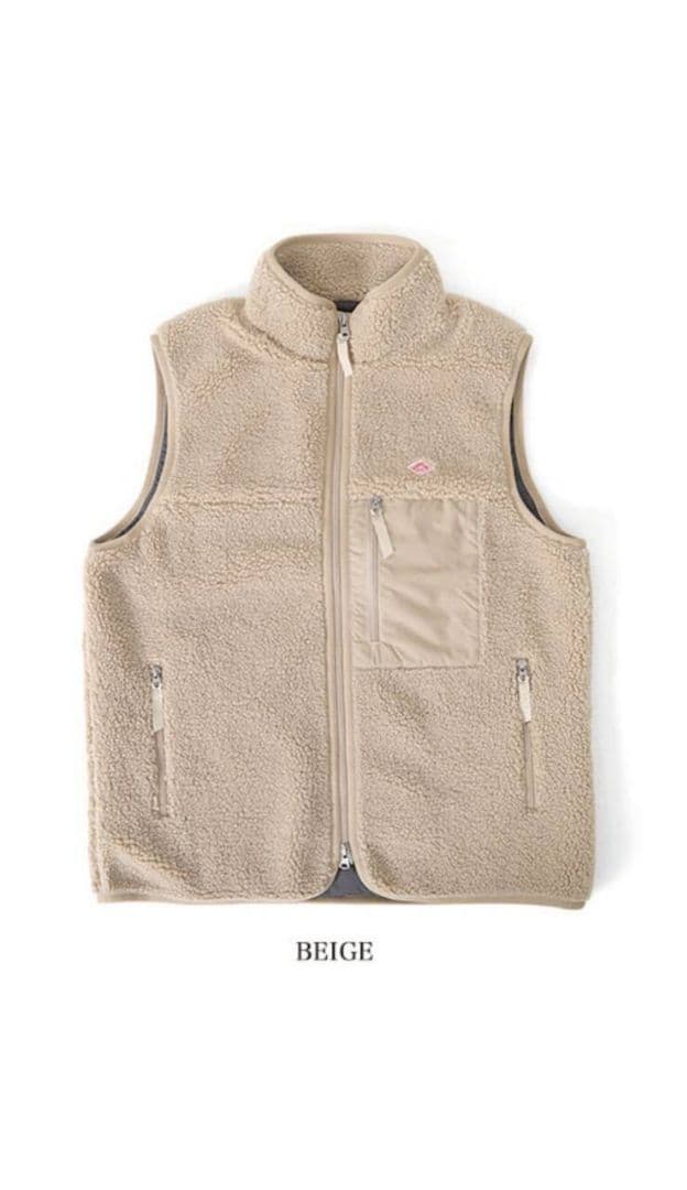 DANTON ダントン スタンドカラー ボアフリースベスト