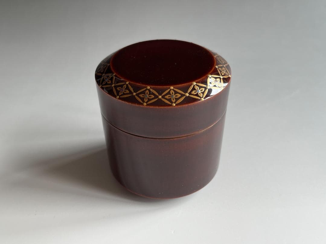 薄茶器　誠中斎　面七宝蒔絵　雪吹　立花大亀書付