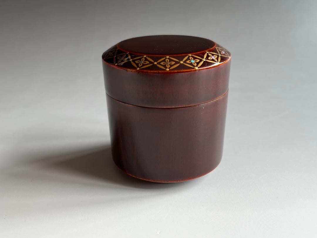 薄茶器　誠中斎　面七宝蒔絵　雪吹　立花大亀書付