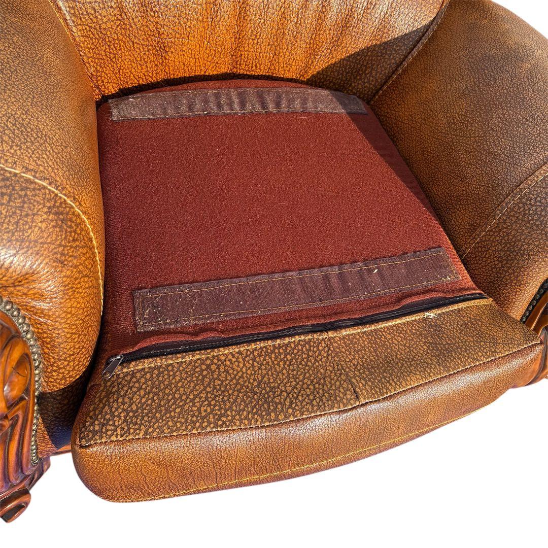 【送料込】ロココ調　ヴィンテージソファー　1Pソファ　ヨーロピアン　アンティーク