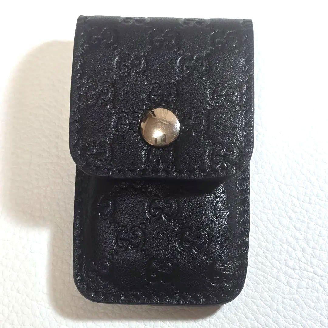 【新品級】GUCCI グッチ シューホーン 靴べら 折畳み　レザーケース　ＧＧ柄