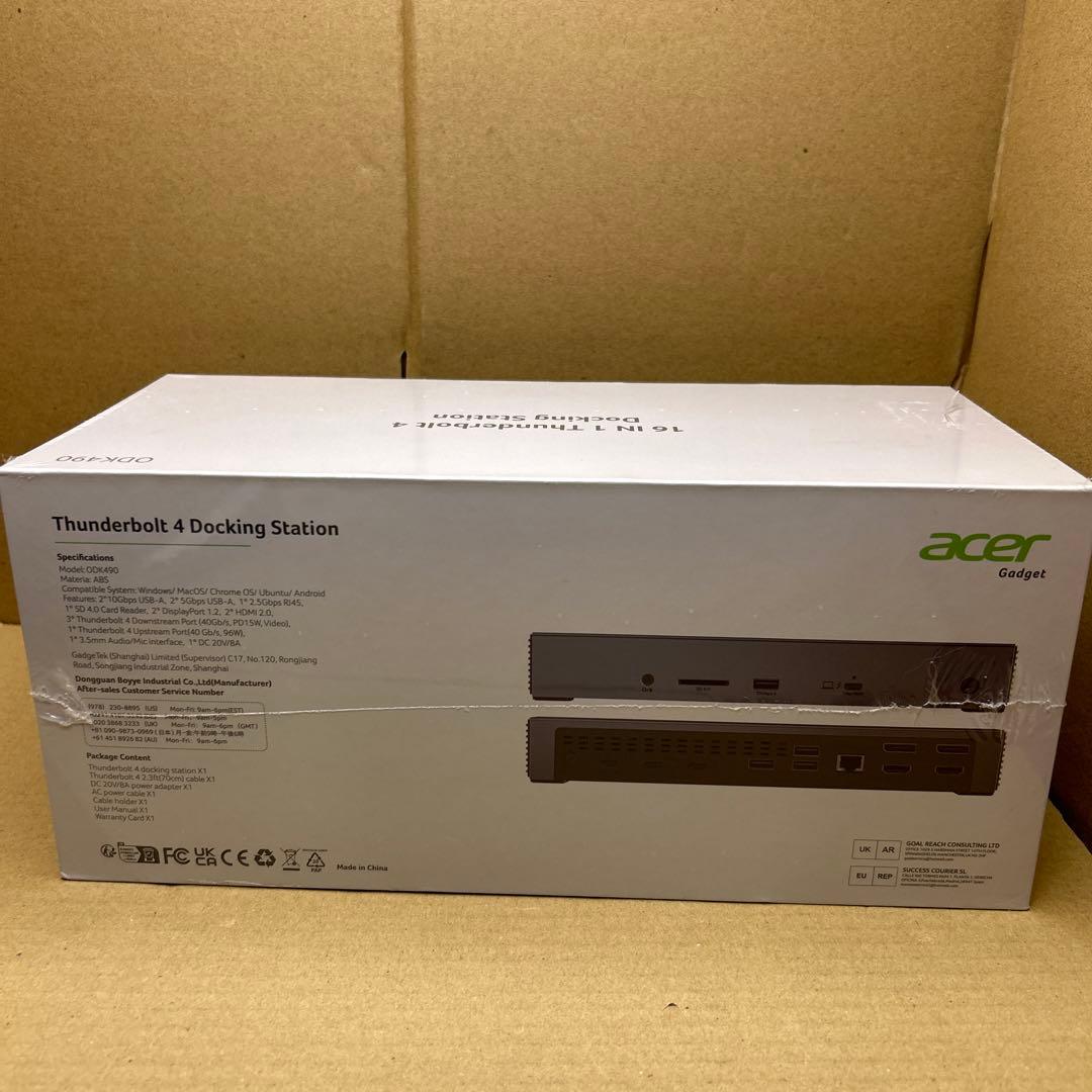 16 IN 1 acer Thunderbolt 4 ドッキングステーション