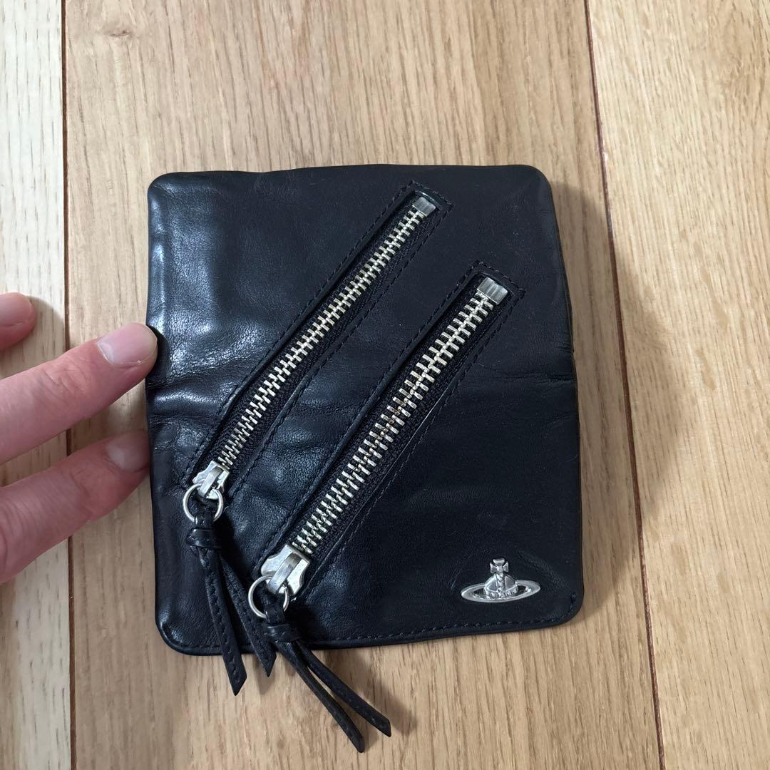 Vivienne Westwood レザー ダブルファスナーキーケース