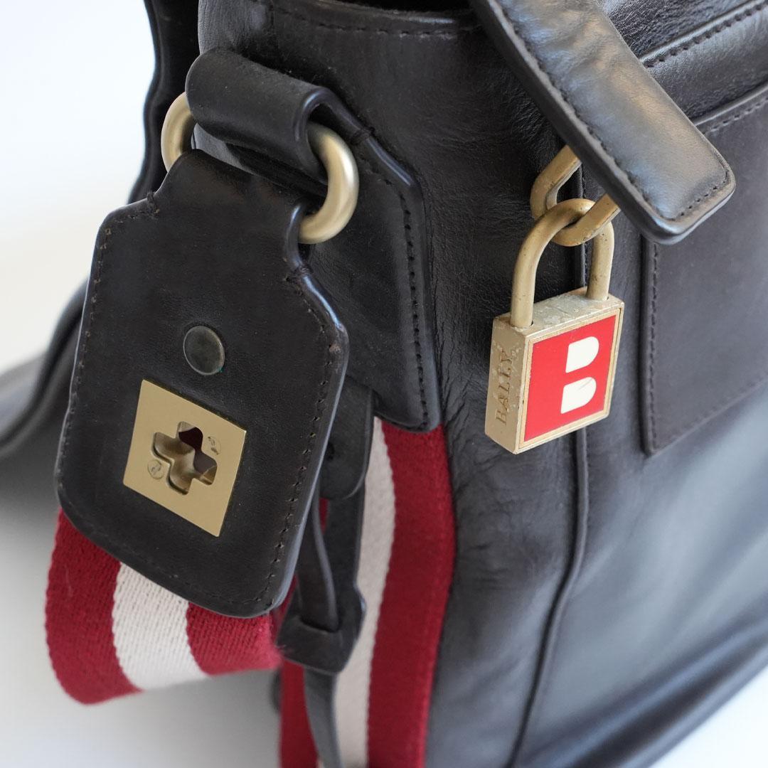 Bally バリー ショルダーバッグ レザー トローブ ビジネス 黒 メンズ