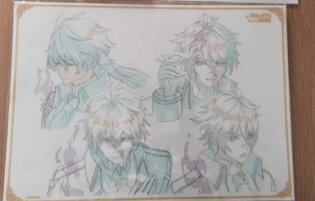 原神fes 会場限定vip入場特典 原画 PVCデスクマット フリンズ