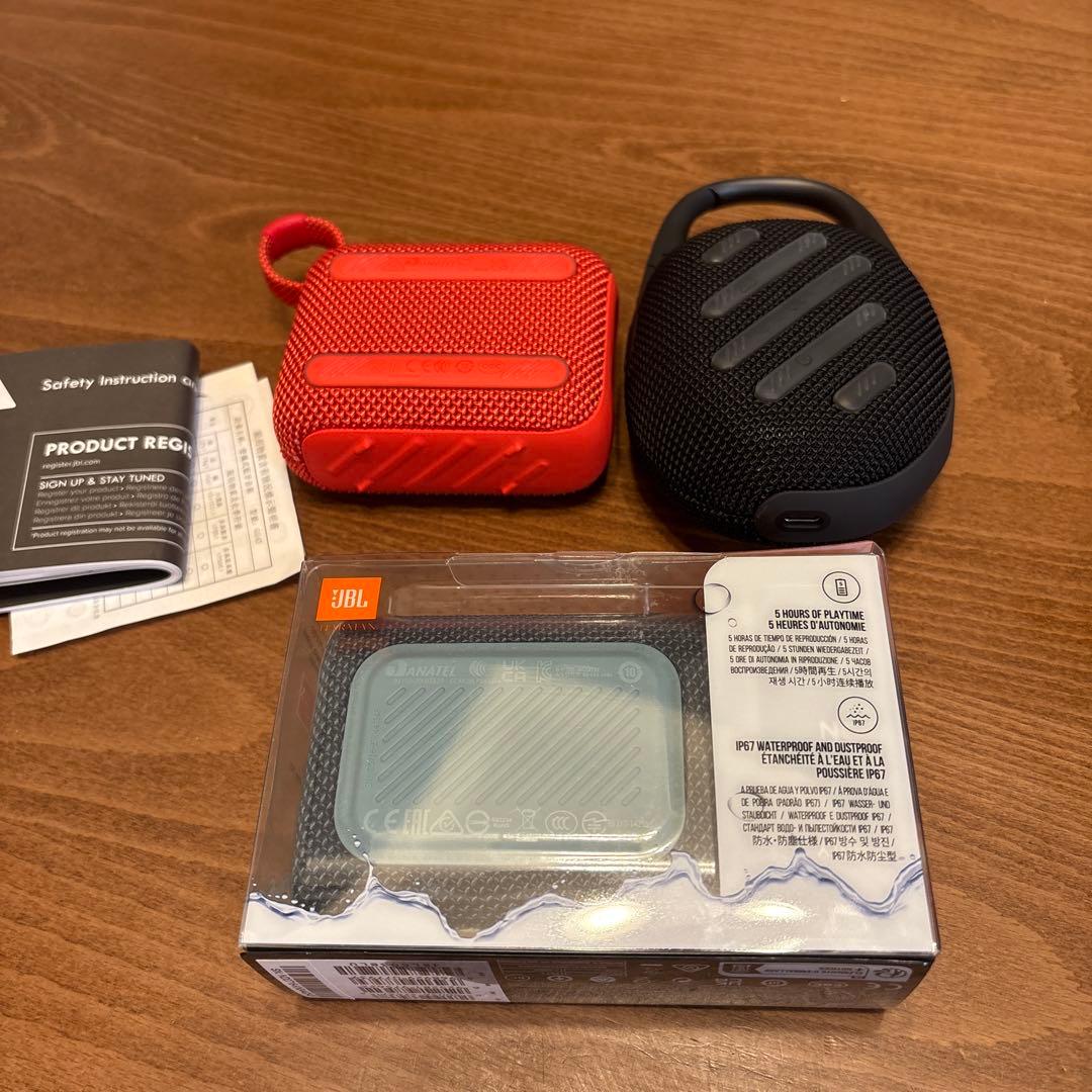 JBL Go 3/Go 4/Clip 5 ワイヤレススピーカーセット