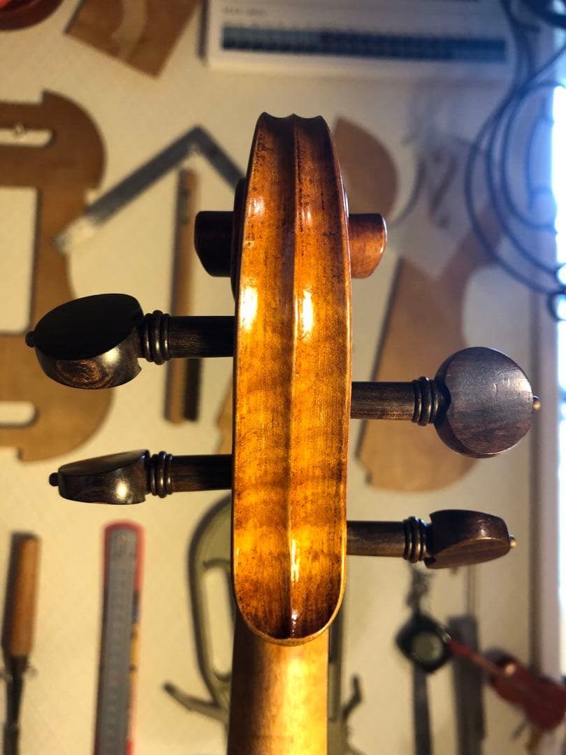 【タイムセール.駒&魂柱再調整済】優品　ノーラベル　中古バイオリン　4/4