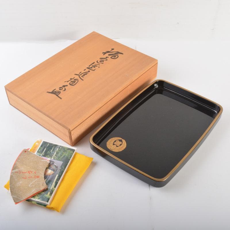 輪島塗　五島屋謹製　煮物碗・吸物碗・皿・茶托・盆　共箱　全41点　F　6292A