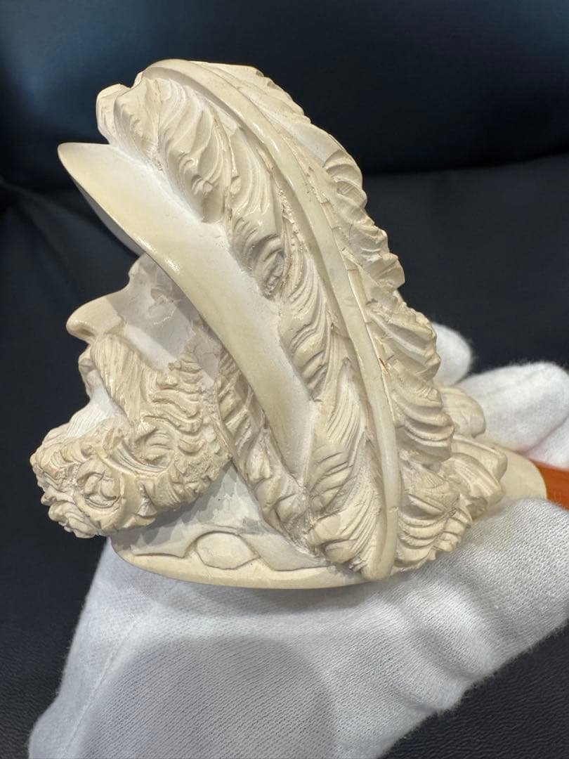 海泡石（メシャム）彫刻パイプ　人物像