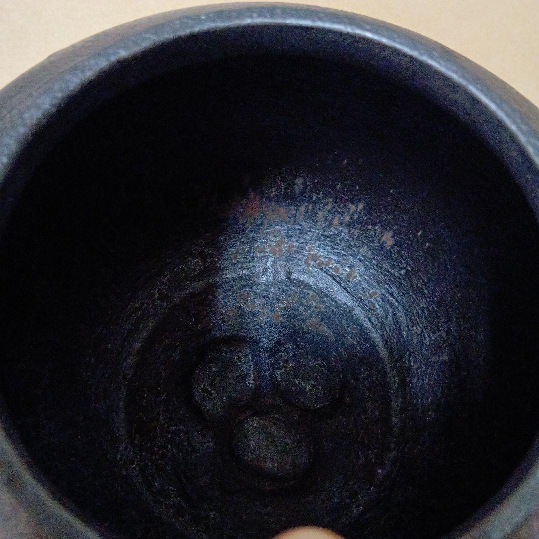 茶道具　鷺地紋真形釜