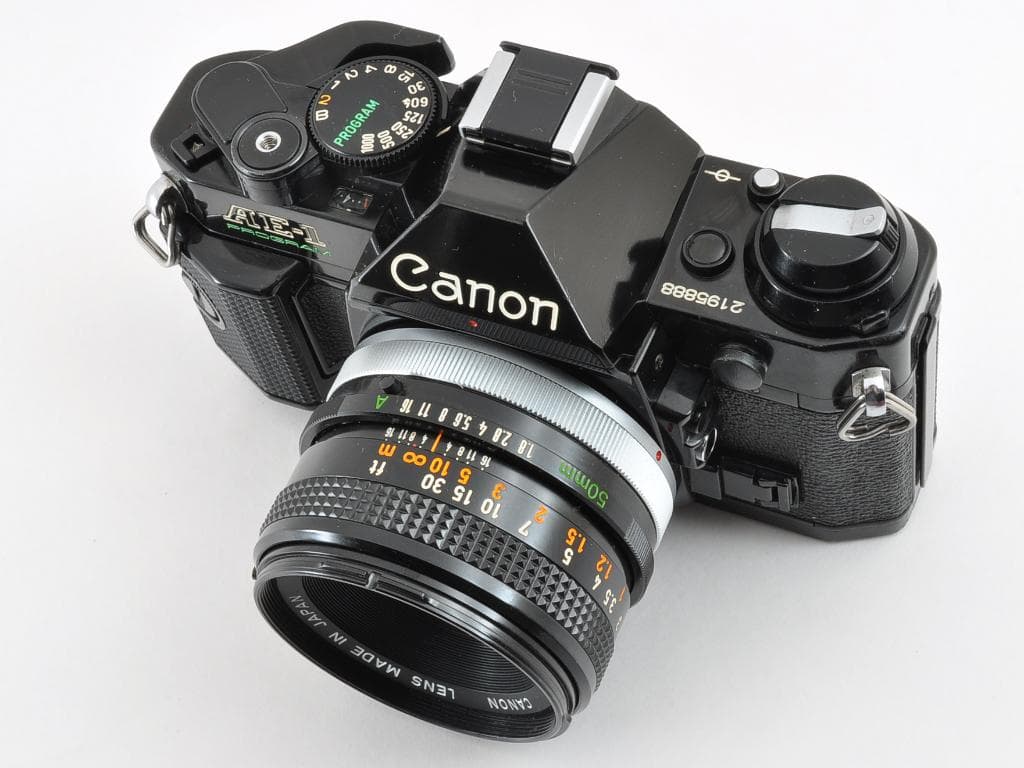キヤノン AE-1 PROGRAM ブラック FD 50 f1.8 SC 動確