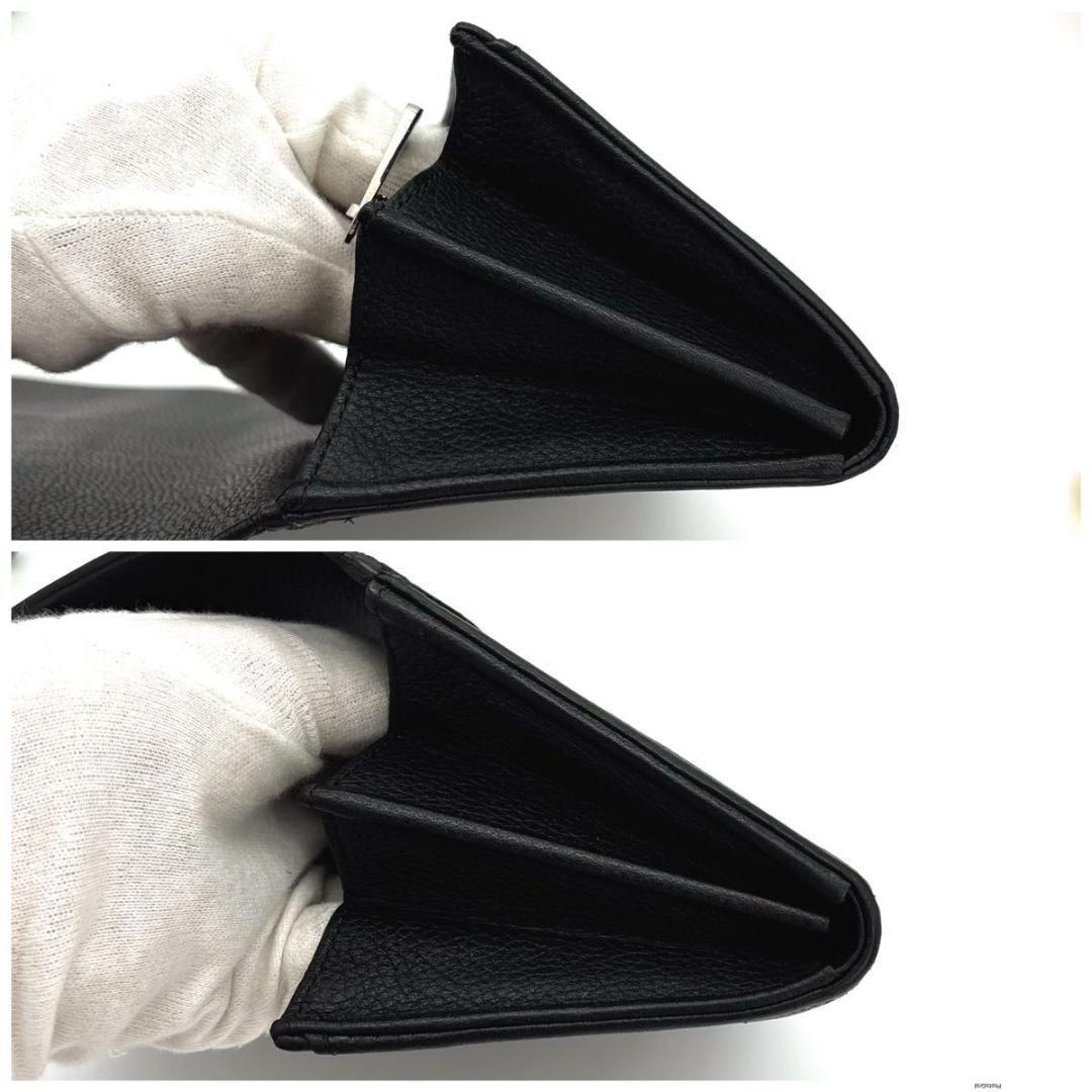 ルイヴィトン マヒナ ポルトフォイユ イリス 二つ折り 長財布 黒 ノワール