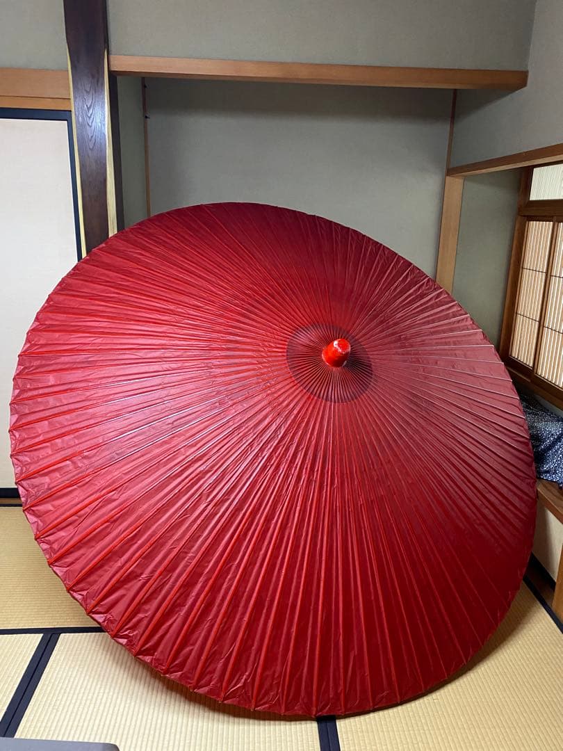 茶道具/野点傘 歌花筒(短冊掛 花入掛) 付 茶席用 茶会 和傘