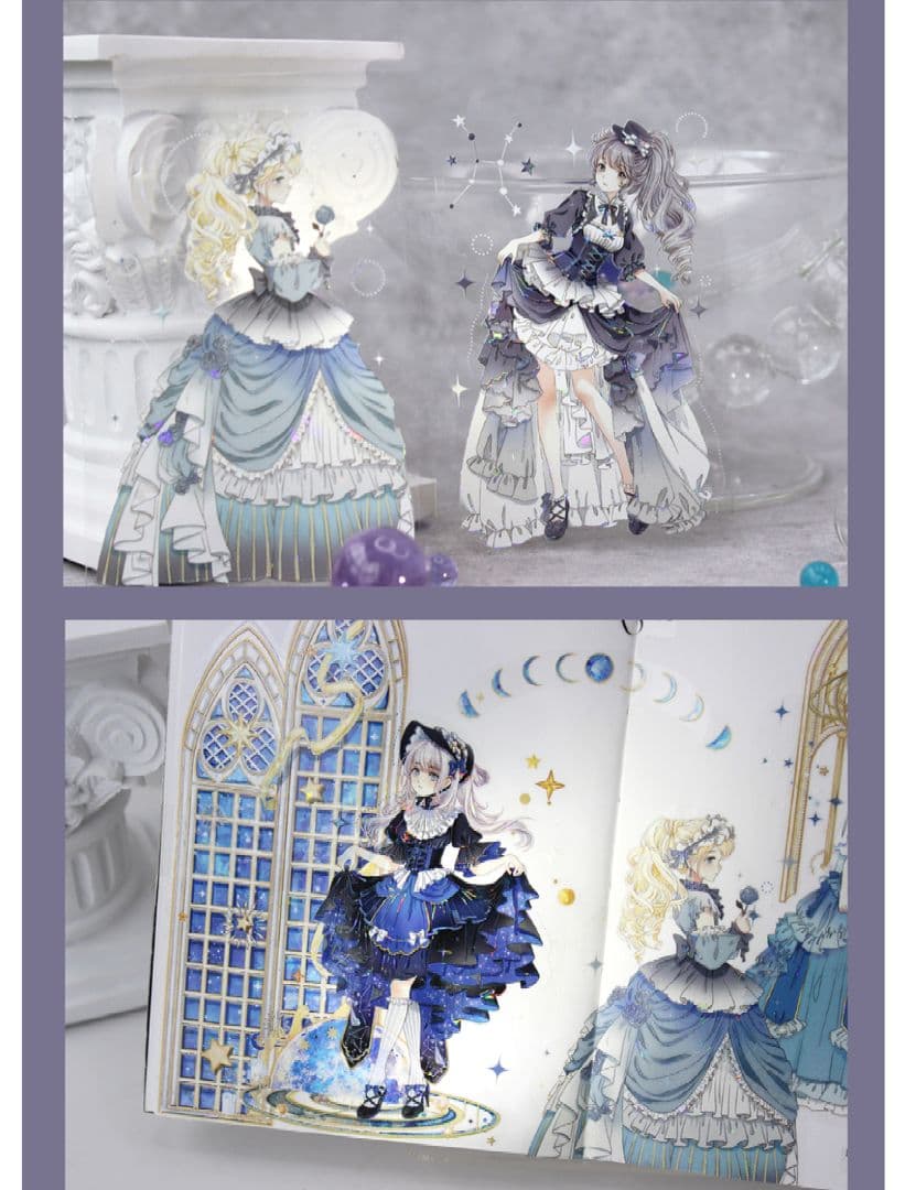 のこり２✩再販✩J442＃洛可可幻夜曲(琉璃光)切り売り海外人物マステ女の子