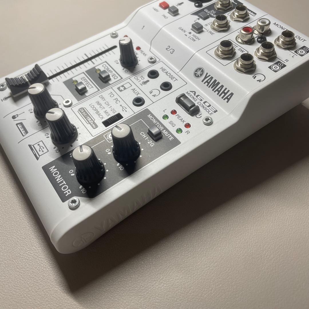 美品　YAMAHA AG03 オーディオインターフェース ホワイト