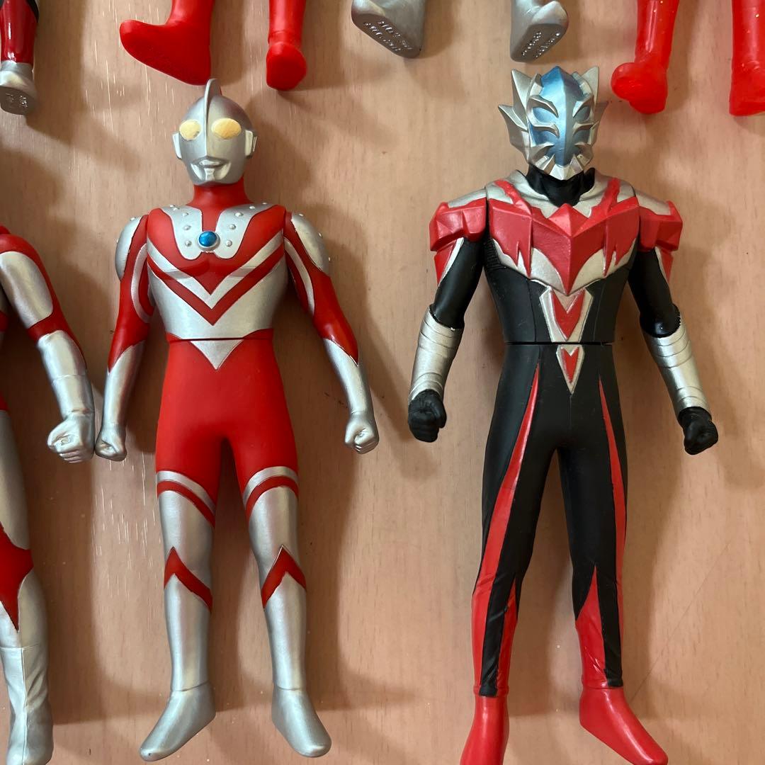 ウルトラセブン、ゼロ、ゾフィー、エース、グランデ、イーヴィルティガ、ニセ　ソフビ