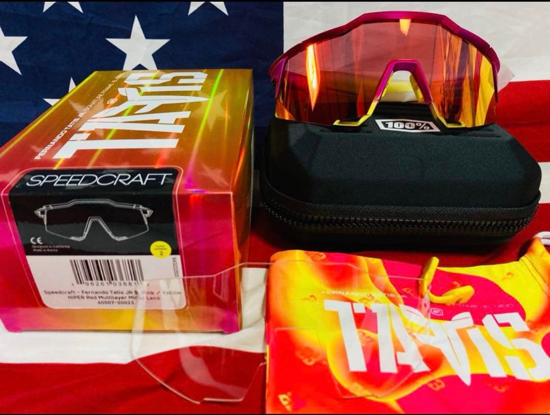 100% Speedcraft サングラス ピンク/オレンジ