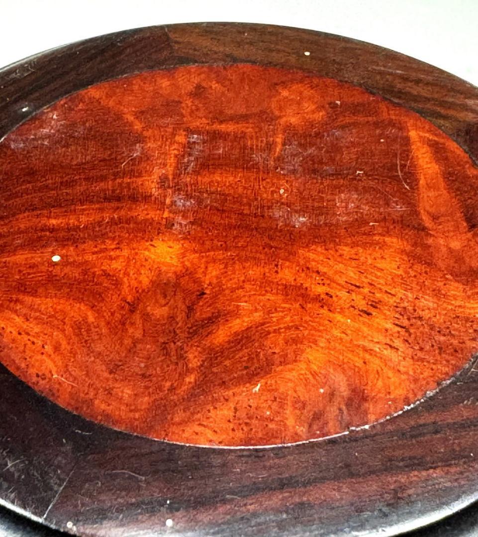 瘤杢 葡萄杢 唐木 透かし彫り小高卓台 玉杢 花梨 花台 華道 WWWT008