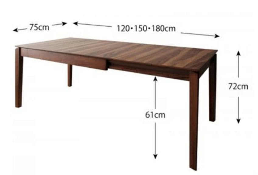 伸縮式ダイニングテーブル