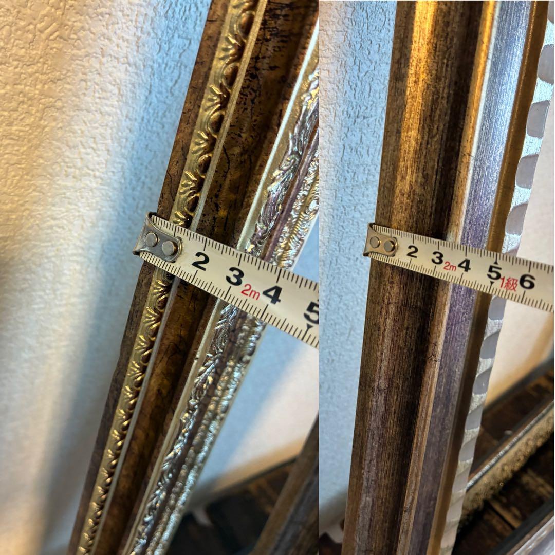 専用　レトロ　額縁フレーム枠のみ　2点セット　壁掛け　アート　アンティーク調