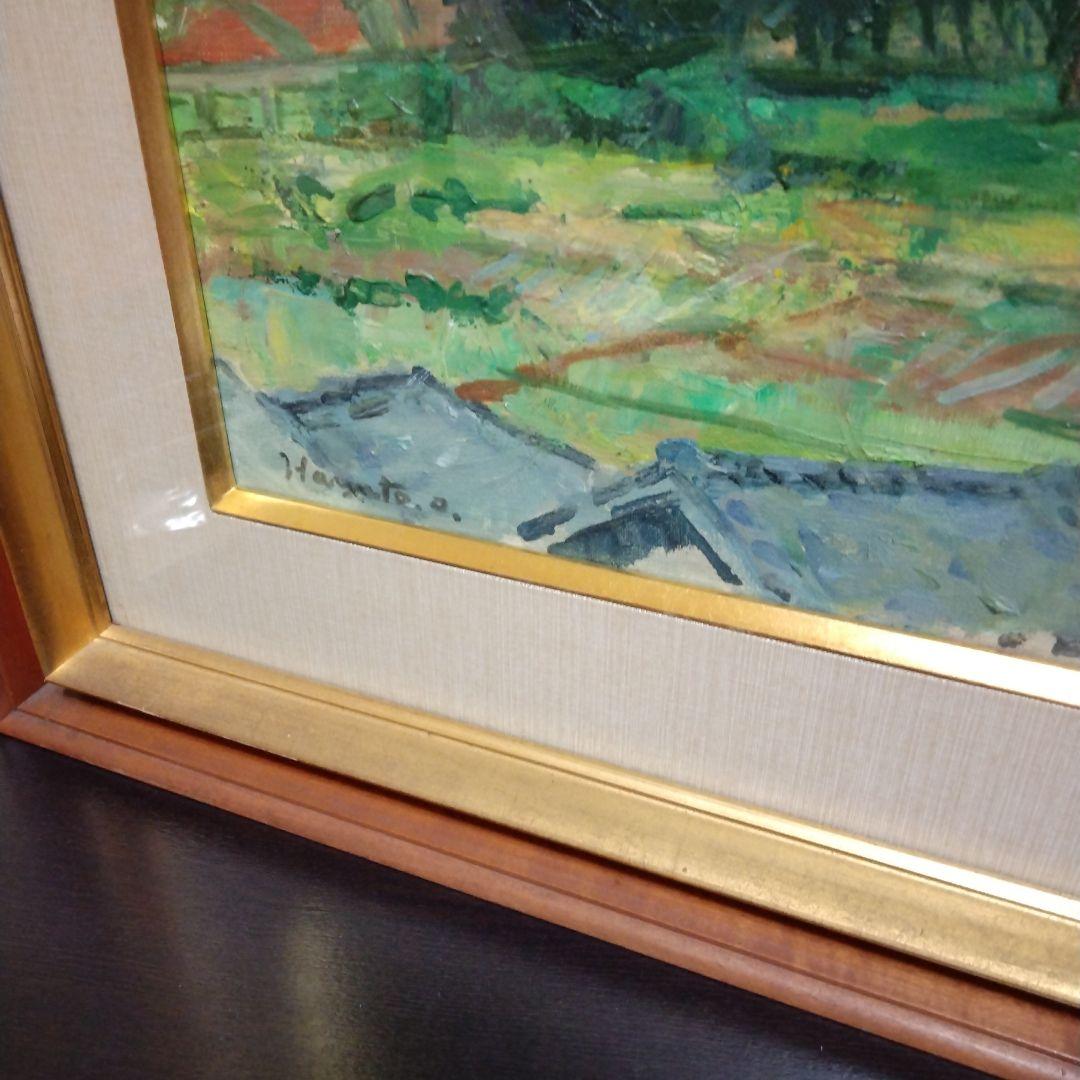 奥村隼人　油絵　額入り　素描集付き