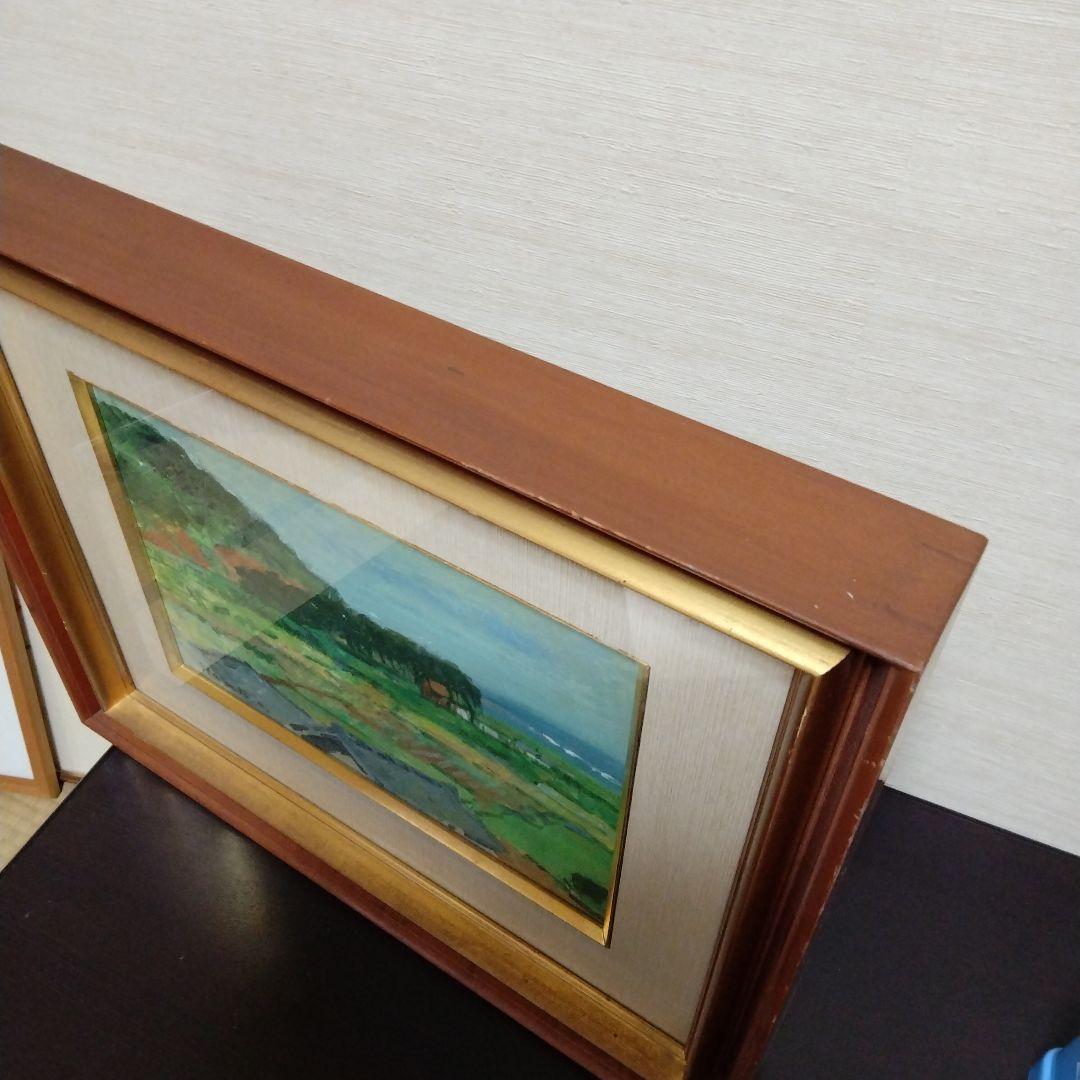 奥村隼人　油絵　額入り　素描集付き