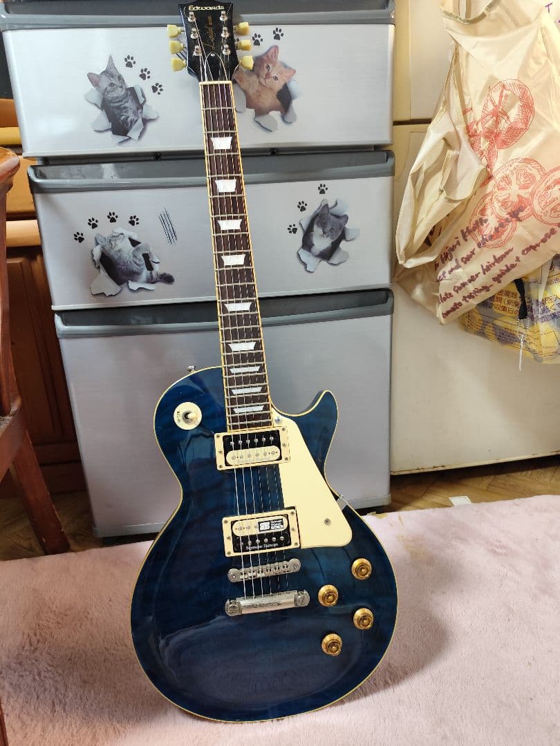Edwardsレスポールエレキギター ブルー