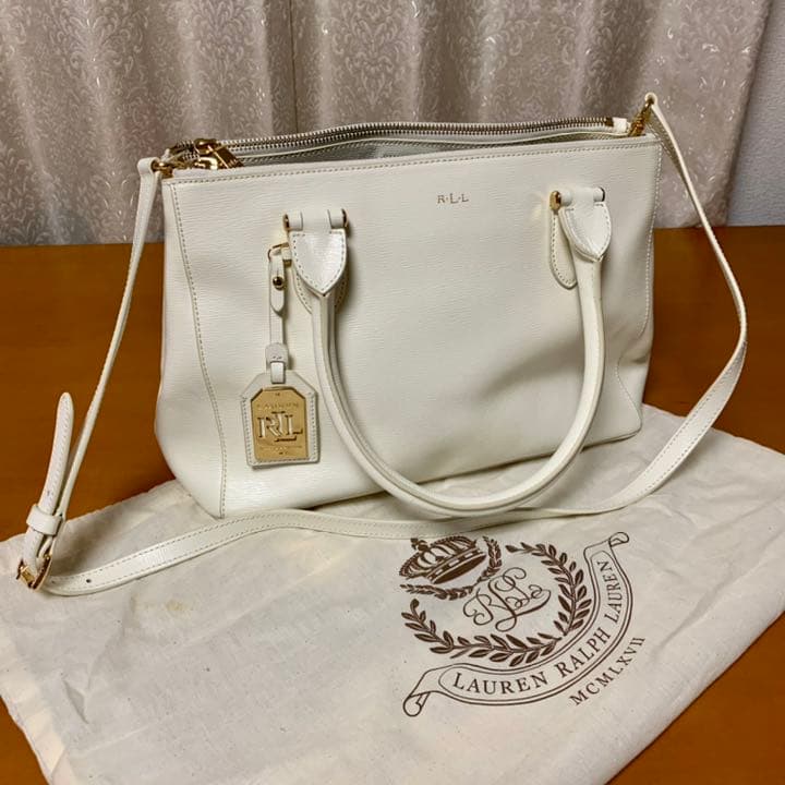 ローレンラルフローレン//2wayバッグ　ホワイト