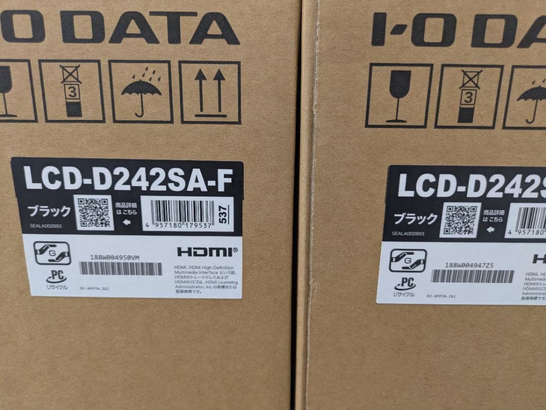 [みく]LCD-D242SA-F [23.8インチ ブラック]　２台