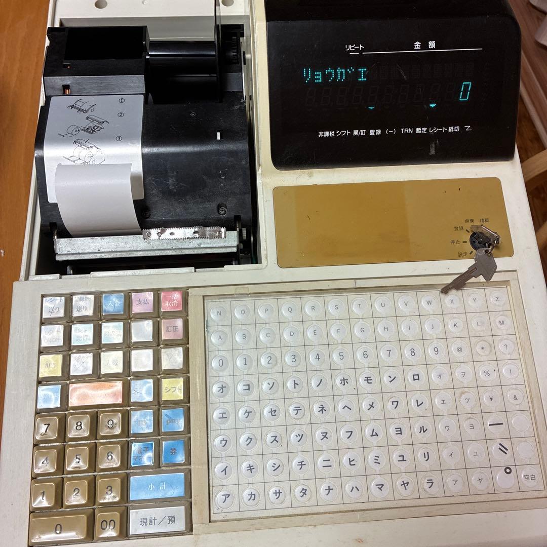 ホワイトレジスター 新品レジロール14本付き メニューボタン機能付き