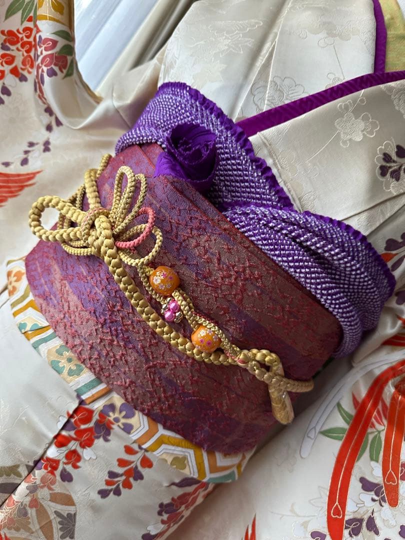 excite 振袖&袴フルセット クリームホワイト アイボリー 鳳凰 金駒