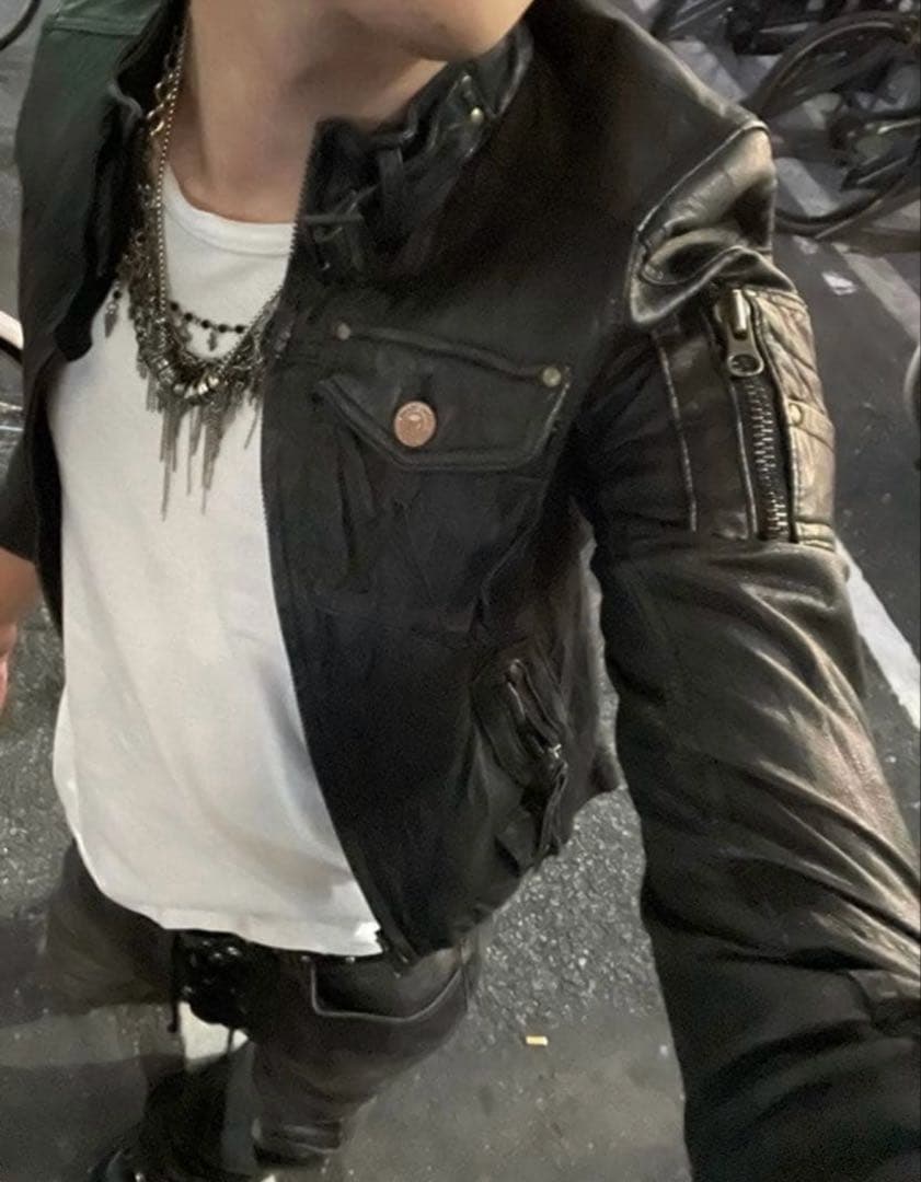 ジャケット・アウター realleather jacket kmrii 14th addiction