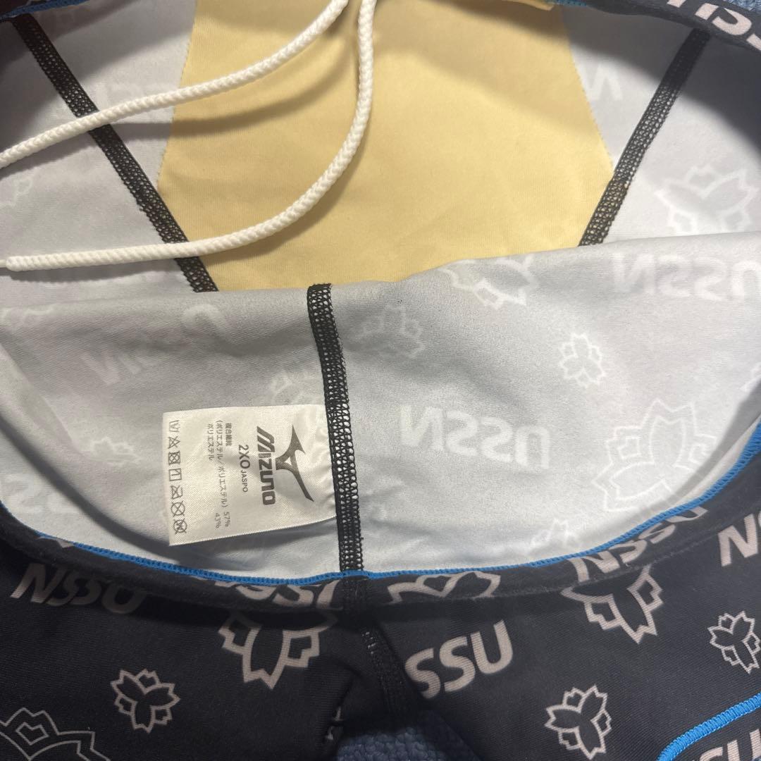 Mizuno日体大 NSSU 競泳水着 黒・青