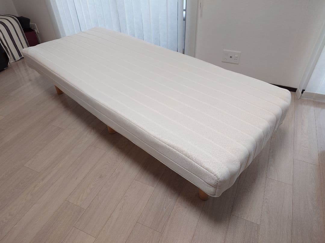 【送料込】脚付きマットレス セミシングル 高さ2段階調整可 ボンネルコイル