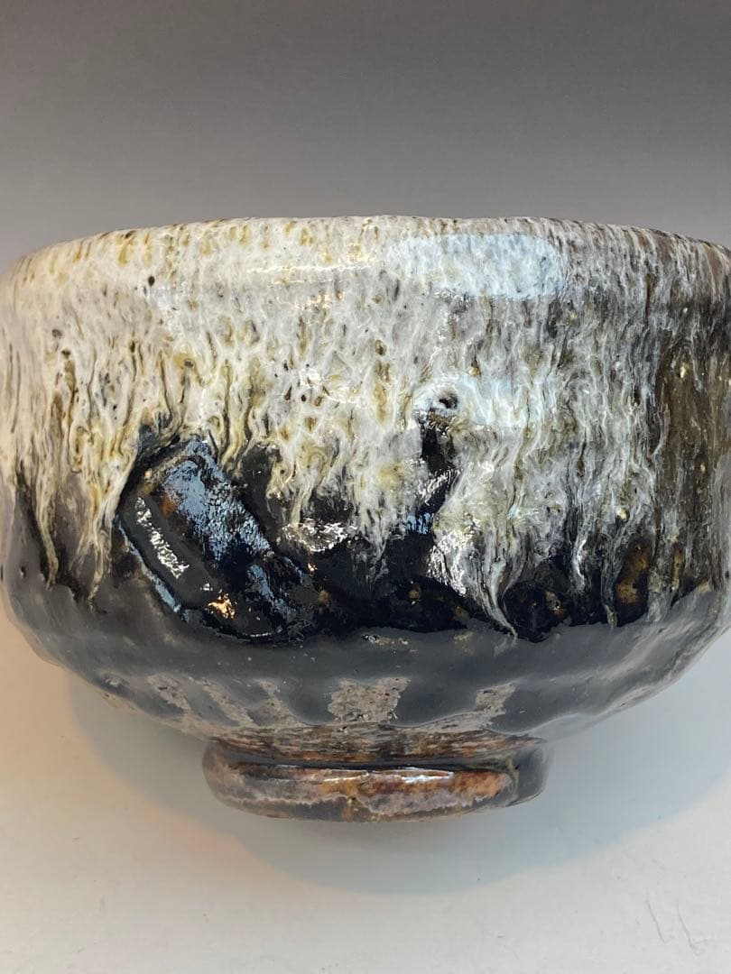 山根藤一 作 上神山焼茶碗 共箱 茶道具