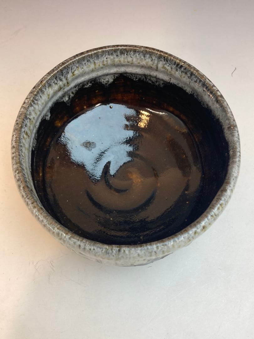 山根藤一 作 上神山焼茶碗 共箱 茶道具