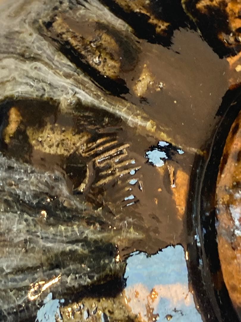 山根藤一 作 上神山焼茶碗 共箱 茶道具