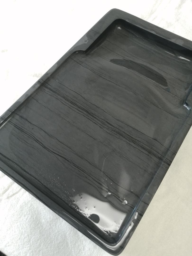 歙州硯　大硯　水波紋　250×162×50mm